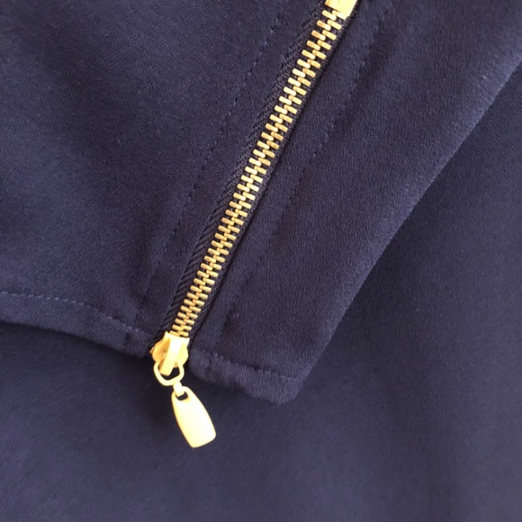 Navy Blue Straight Shift Dress sz 4 - Picture 4 of 6